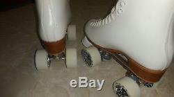 Riedell Figure 220 Artistic Womens Leather Roller Skates Size 6.5 Atlas Plates