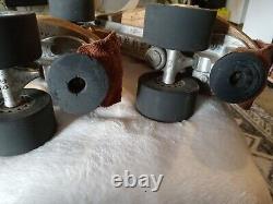 Riedell Jogger Sure-Grip Roller Skates Rollers Suede Leather Sz 10 SUPER MUNDO