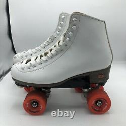 Riedell Leather White Classic Quad Roller Skates Mens Size 9 111w