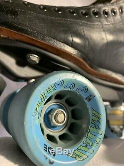Riedell Made In USA 59885 595 CS Roller Skates Wheels Power Dyne Plates Size 6