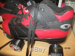 Riedell Men Speed Skates size 12 Black & Red, NO MORE RENTALS