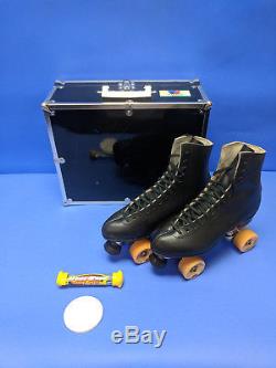 Riedell Mens Size 9 Roller Skates WithSure Grip Tracks Bones Artistic 57mm Wheels