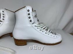 Riedell Model 336 Tribute Roller Skate Boots Size 6 Wide White Leather, Artistic