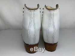 Riedell Model 336 Tribute Roller Skate Boots Size 6 Wide White Leather, Artistic