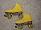 Riedell Moxi Lolly Pineapple Yellow SIZE 10 MEDIUM Quad Suede Roller Skates USA