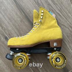Riedell Moxi Yellow Suede Lolly Roller Skates Size 7 (M6.5-7, F 8-8.5)