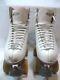 Riedell NEW Lined Tongue White Leather Boot 220 Figure Roller Skates Womens 8