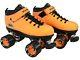 Riedell Orange Neon Dart Quad Roller Derby Skates Size 2