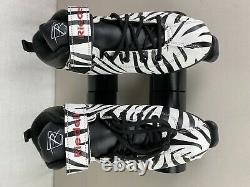Riedell Quad Dart Roller Skates Womens Size 5 Zebra