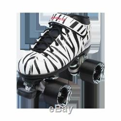 Riedell Quad Roller Skates Dart- Zebra, Solid Colors