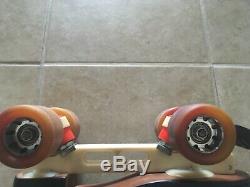 Riedell Quad Roller Skates Laser Plates Fanjets with rare 7 mm Fafnir bearings