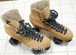 Riedell Quad Roller Skates Men's size 11 Tan (Great Condition)