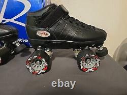 Riedell Quad Roller Skates R3 Black Size 6 Medium Wheel 62/95 Brand New