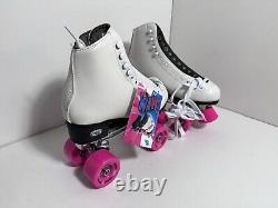 Riedell Quad Roller Skates Wave White/pink Women's 4-11 Original Tags UNUSED