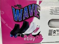 Riedell Quad Roller Skates Wave White/pink Women's 4-11 Original Tags UNUSED