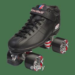 Riedell R3 Black Quad Speed Skates