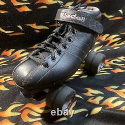 Riedell R3 CAYMAN Radar Roller Derby Speed Skates Men Size 8 Black Quad Adult