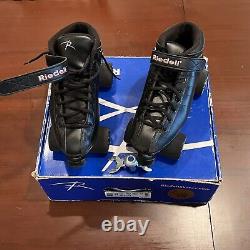 Riedell R3 CAYMAN Roller Derby Speed Skates Size 10 Black Med With Original Box