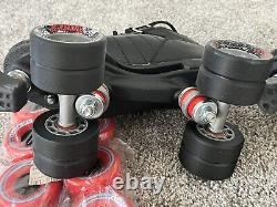 Riedell R3 CAYMAN Roller Derby Speed Skates Size 6 Black With Extra Set Of Wheels
