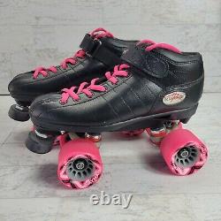 Riedell R3 CAYMAN Roller Derby Speed Skates with Sonar Wheels Size 7 Black Pink