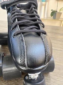 Riedell R3 Cayman Black Quad Roller Derby Speed Skates Size 9