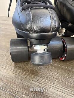 Riedell R3 Cayman Black Quad Roller Derby Speed Skates Size 9