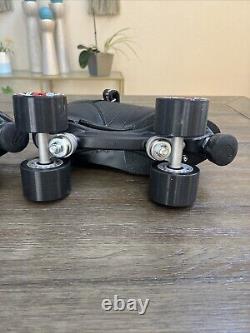 Riedell R3 Cayman Black Quad Roller Derby Speed Skates Size 9