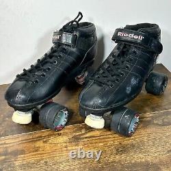 Riedell R3 Cayman Black Roller Skates Adult Size 12 Radar Wheels Derby