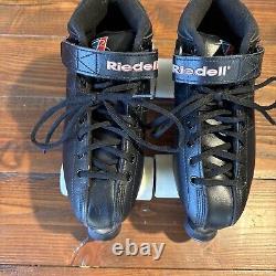 Riedell R3 Cayman Black Roller Skates Adult Size 6 Radar Villain Wheels Clean