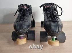 Riedell R3 Cayman Mens US 10 Quad Skates Sonar Wheels Black Roller Skates Derby