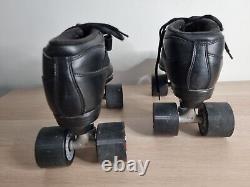 Riedell R3 Cayman Mens US 10 Quad Skates Sonar Wheels Black Roller Skates Derby