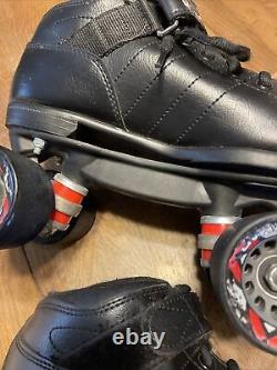 Riedell R3 Cayman Quad Roller Skates Black Mens Size 7 Vintage Preowned