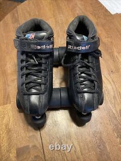 Riedell R3 Cayman Quad Roller Skates Black Mens Size 7 Vintage Preowned