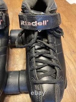 Riedell R3 Cayman Quad Roller Skates Black Mens Size 7 Vintage Preowned