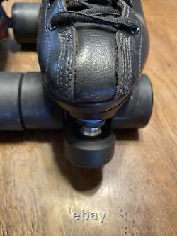 Riedell R3 Cayman Quad Roller Skates Black Mens Size 7 Vintage Preowned