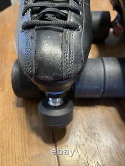 Riedell R3 Cayman Quad Roller Skates Black Mens Size 7 Vintage Preowned