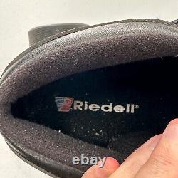 Riedell R3 Cayman Roller Skates 10 Black Quad Speed Skate PVC Retro Derby vtg