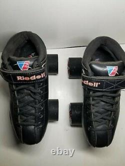 Riedell R3 Cayman Size 5 Quad Skates Sonar Wheels Black Roller Skates Derby
