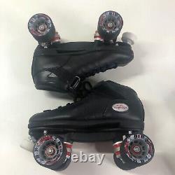 Riedell R3 Cayman Size 8 Quad Skates Sonar Wheels Black Roller Skates Derby
