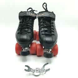 Riedell R3 Derby Roller Skates New in Box Black Red Size 7 Medium Wheel 62/95