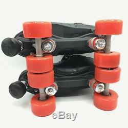 Riedell R3 Derby Roller Skates New in Box Black Red Size 7 Medium Wheel 62/95