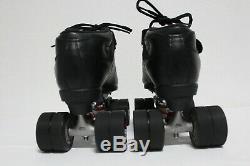Riedell R3 Quad Roller Derby Speed Skates Black Size 8 NEW OPEN BOX