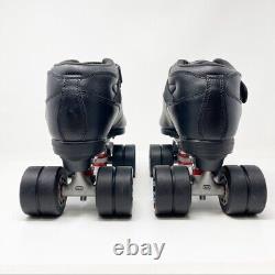 Riedell R3 Radar Cayman 62mm Black Derby Indoor Speed Roller Skates Men Size 10