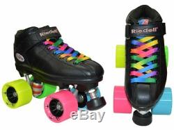 Riedell R3 Rainbow Evolve Quad Roller Derby Speed Skate LE Rainbow Bag Bundle