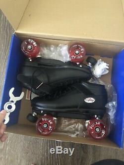 Riedell R3 Roller Skates With Upgraded Outdoor Atom Pulse Wheels Size 10