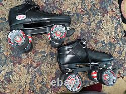 Riedell R3 Size 5 Speed Quad Roller Skates Radar Cayman 62 Wheels