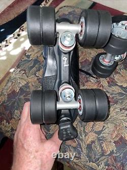 Riedell R3 Size 5 Speed Quad Roller Skates Radar Cayman 62 Wheels
