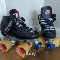 Riedell RS-1000 SZ2 Quad Speed Roller Skates TRAK ATAK 59mm Bones Reds Sure Grip