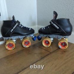 Riedell RS-1000 SZ2 Quad Speed Roller Skates TRAK ATAK 59mm Bones Reds Sure Grip