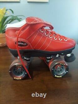 Riedell Red Diablo High Speed Roller Skates Kids Sz. 5 Rare Hard To Find